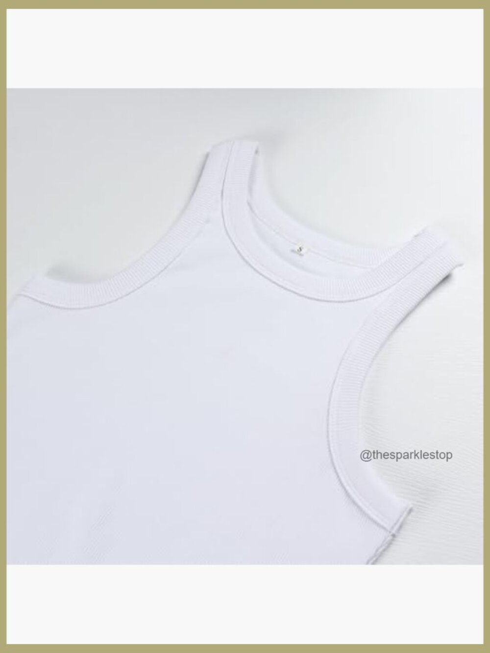 Ribbed Fitted Racerback Workout Tank Top - Picture 3 of 7